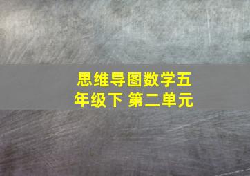 思维导图数学五年级下 第二单元